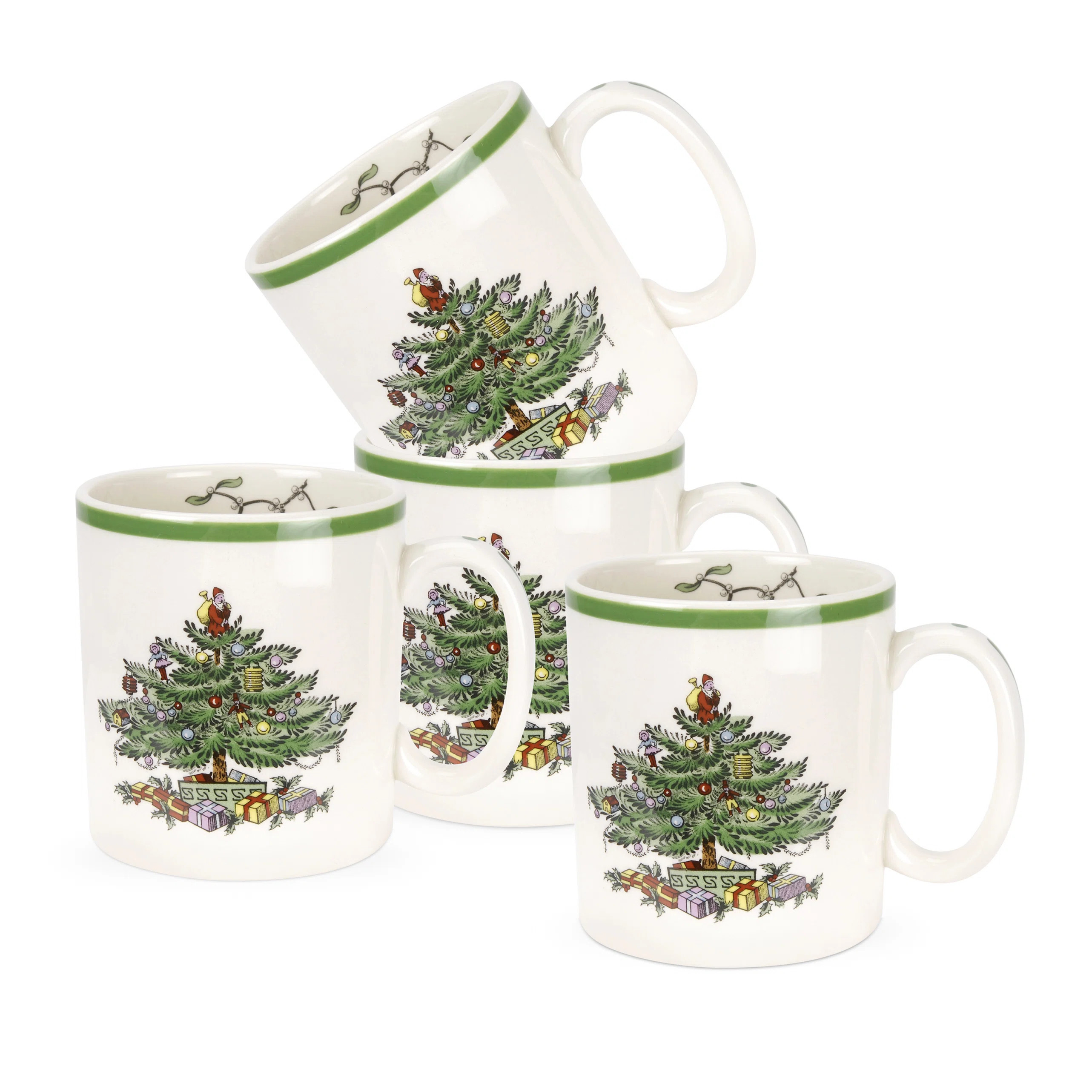 Spode Christmas Tree Mug 9 Oz (Set of 4) | Wayfair North America