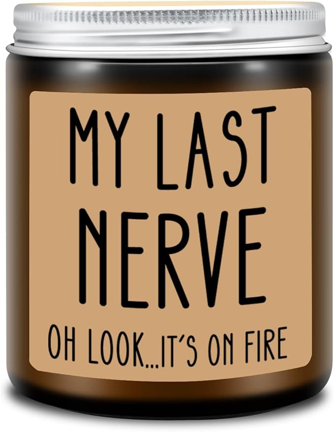 Birthday Gifts for Women, Funny Gifts for Best Friend Women - My Last Nerve Candle - Mother's Day... | Amazon (US)