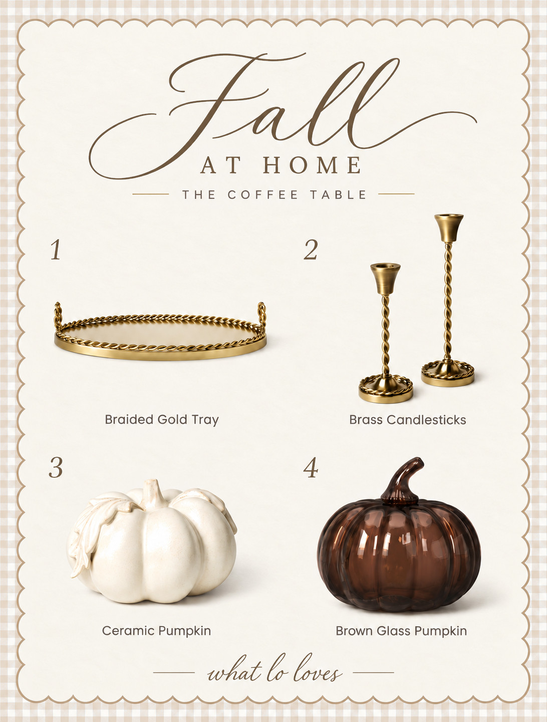 Fall coffee table, but make it neutral 🤎 The brown glass pumpkin is my favorite find this season! Studio McGee Target braided gold tray, twisted brass taper candlesticks, cream ceramic pumpkin and brown glass pumpkin. Neutral fall decor, Threshold fall home decor, coffee table styling, Target home finds.
 

 #LTKSeasonal #LTKHome #LTKSaleAlert