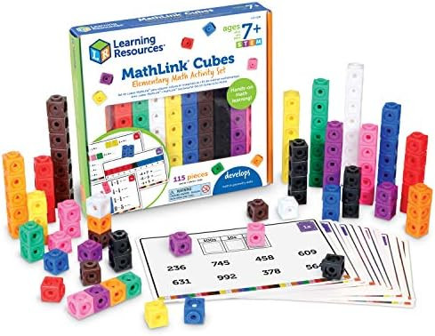 Learning Resources MathLink Cubes Elementary Math Activity Set - 115 Pieces, Ages 7+ Math Manipul... | Amazon (US)