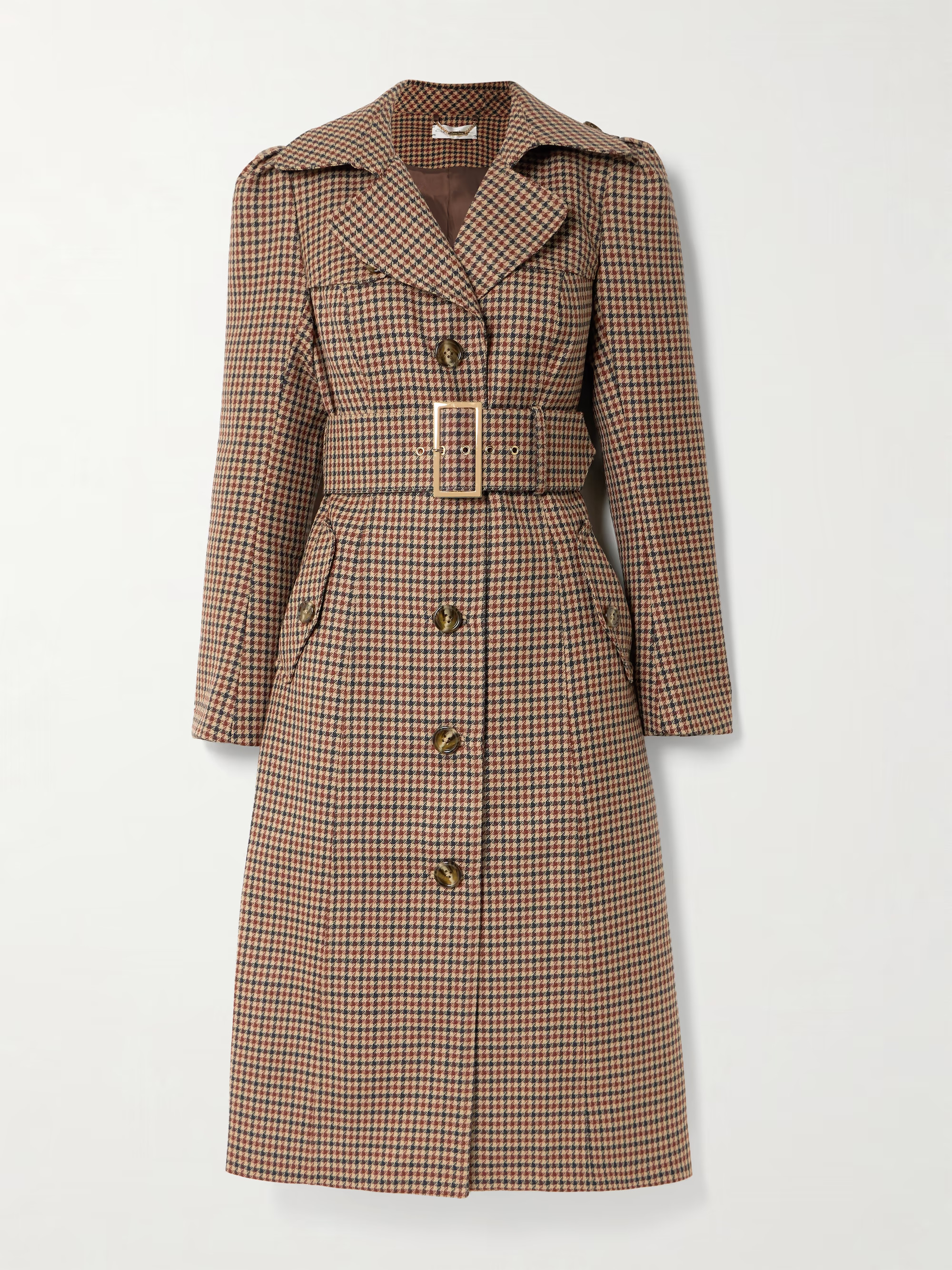 Charlie houndstooth wool trench coat | NET-A-PORTER (UK & EU)