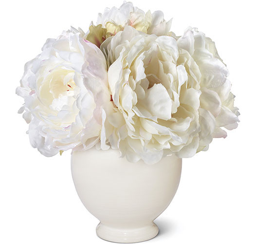 Cream Peonies in Siena Vase | Diane James Home | Diane James Home
