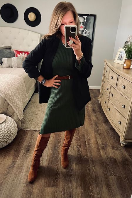 This is a sweater dress you’re gonna want from @walmartfashion #walmartpartner

I love the fit of this dress, it comes in more colors, has side slits for easy movement, midi style. Styled with scuba blazer by Scoop and Time and Tru slouch boots. Head over to my LTK shop and see more great finds! 

@walmartfashion @walmart #walmartfashion #walmart #liketkit walmart finds, work wear, holiday deals, dresses, boots

#LTKHoliday #LTKunder50 #LTKworkwear