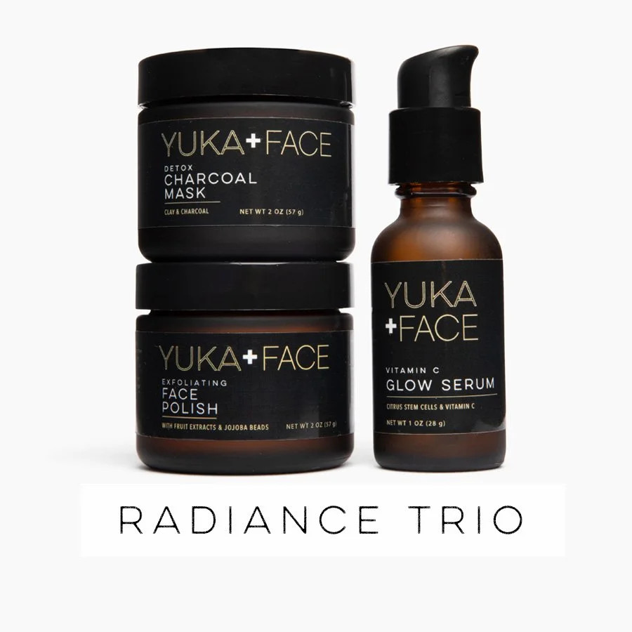 YukaFace Glow Kit - Exfoliator, Charcoal Mask & Vitamin C Glow Serum — Yuka+Face | Yuka + Face