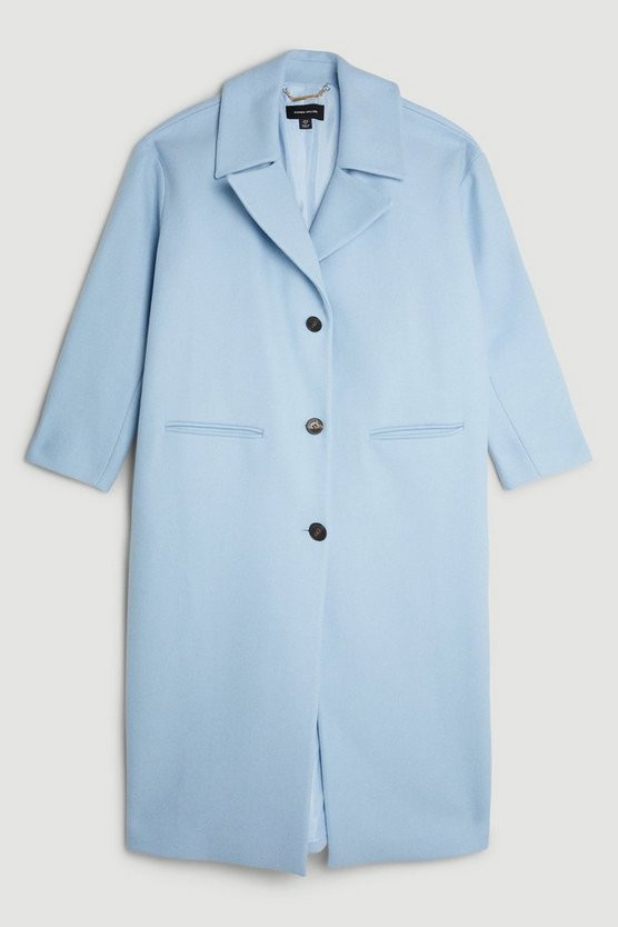 Italian Manteco Wool Oversize Boxy Coat | Karen Millen US