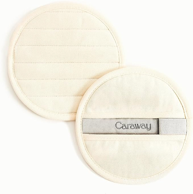 Caraway Linen Pot Holders - 100% Organic Cotton Pot Holder - Double-Layer Stain Resistant Stitchi... | Amazon (US)