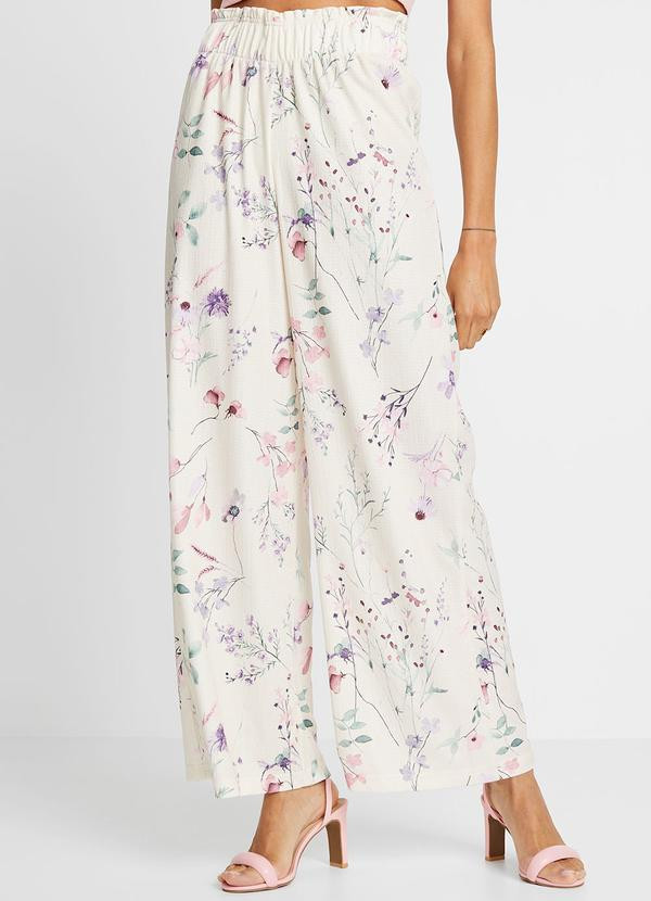 bonprix - Calça Ramo de Flores em Crepe Plano | Posthaus (BR)