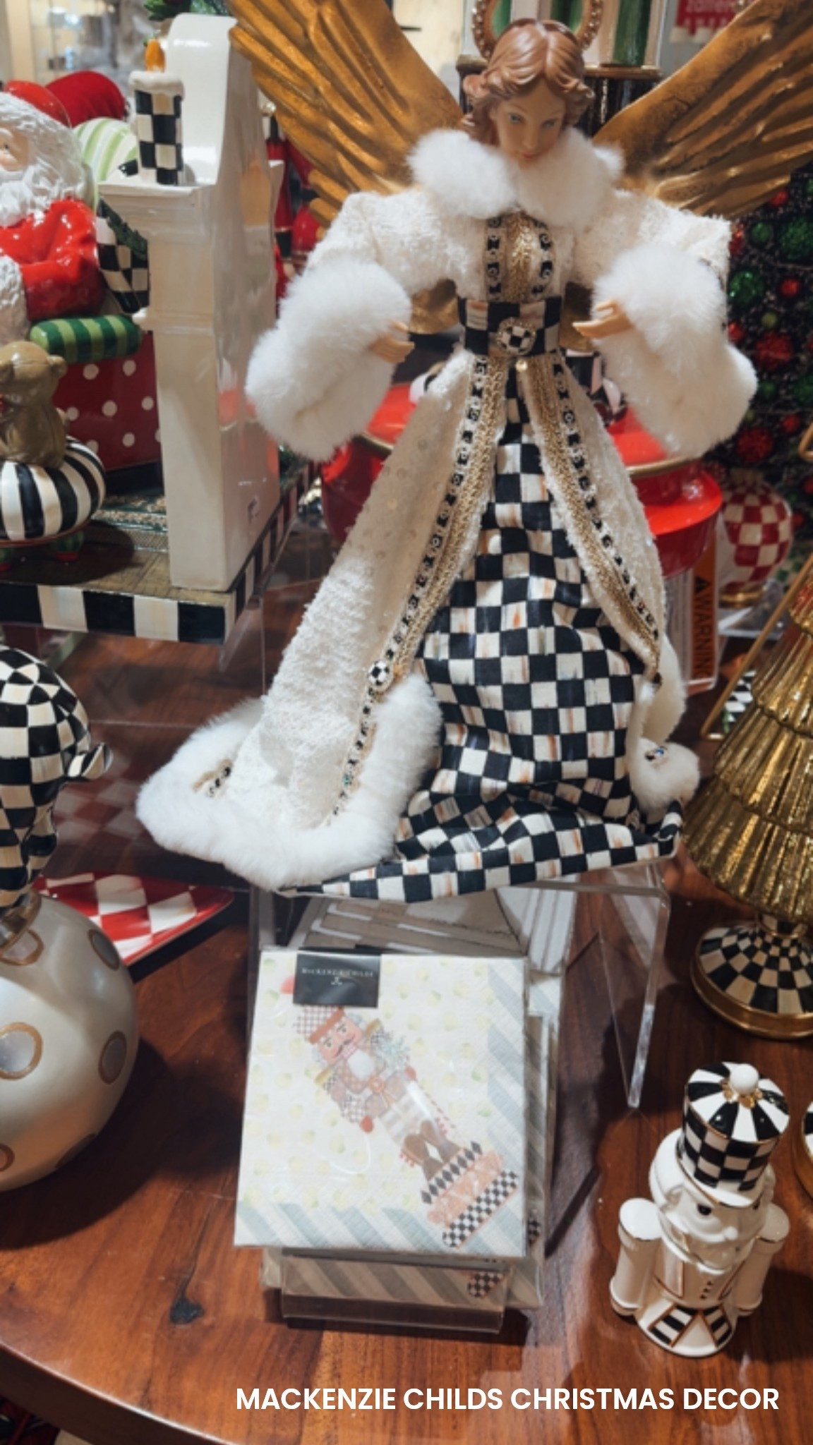 Mackenzie-Childs Christmas decor looks so cute! 👼🏼🎄 / checkered angel, nutcracker salt and pepper shaker 

#LTKHome #LTKHoliday #LTKGiftGuide