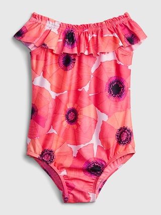 Toddler Recycled Floral Ruffle Swim One-Piece | Gap (US)