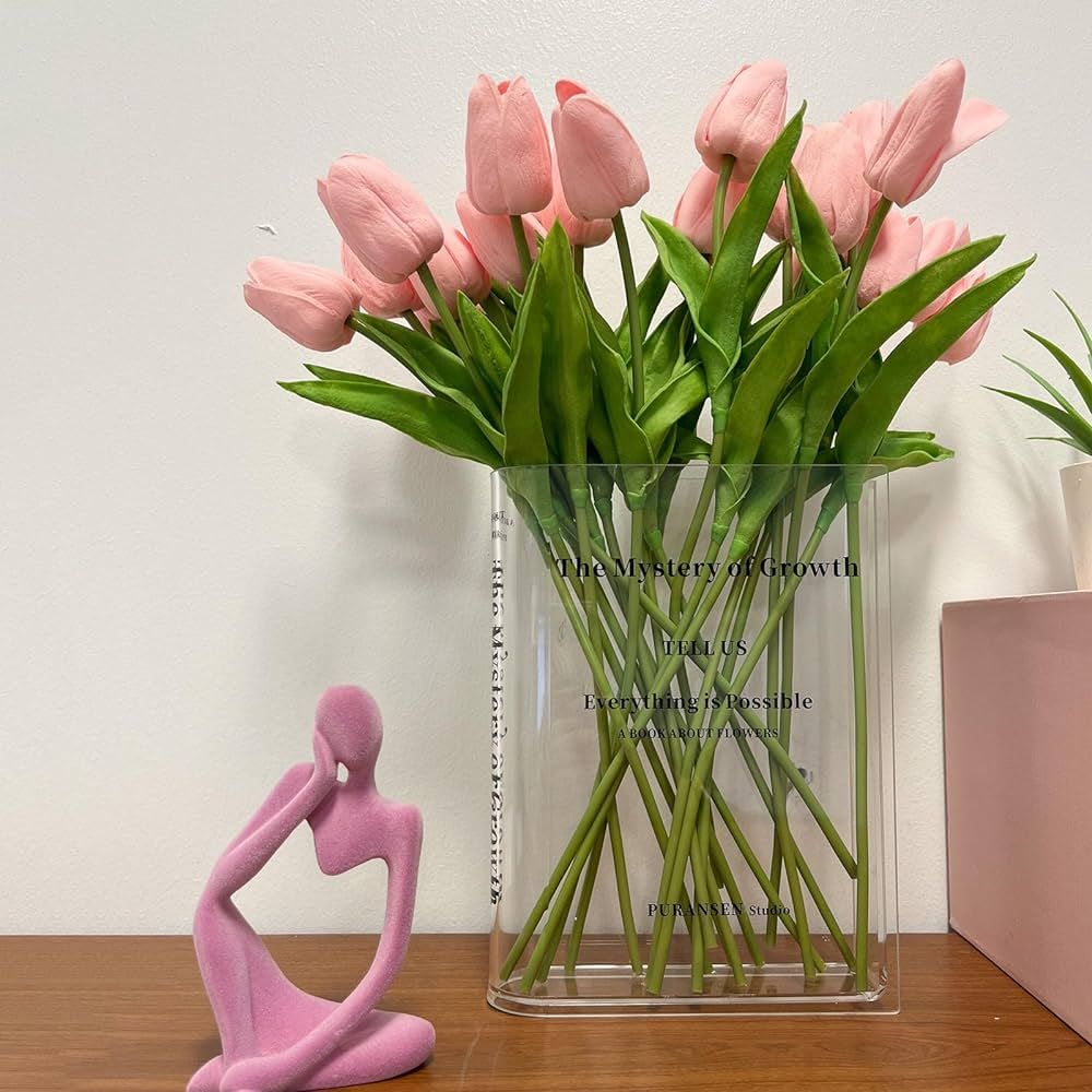 Puransen Book Vase for Flowers Aesthetic Room Decor, Artistic and Cultural Flavor Decorative Acry... | Amazon (US)