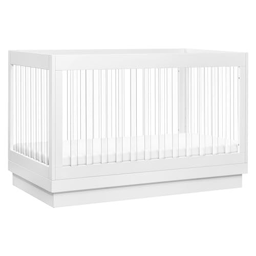 Babyletto Harlow Acrylic 3-in-1 Convertible Crib with Toddler Bed Conversion Kit in White with Acrylic Slats, Greenguard Gold Certified | Amazon (US)