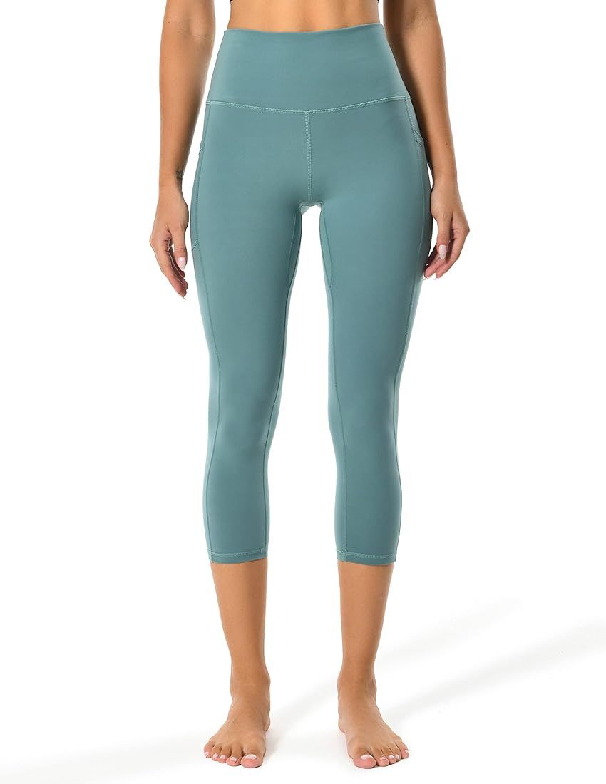 Colorfulkoala Women's High Waisted Capri Leggings with Pockets 21" Inseam Workout Yoga Pants | Amazon (US)