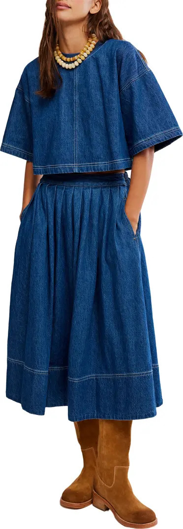 Westley Denim Crop Top & Skirt | Nordstrom