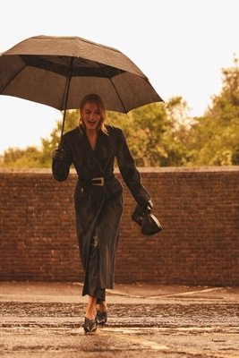 By Anthropologie Pinstripe Hourglass Wool-Blend Coat | Anthropologie (UK)