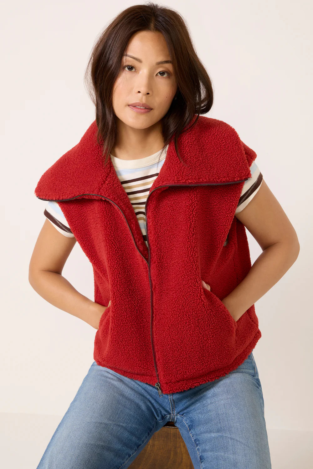 Baylor Sherpa Vest | Evereve