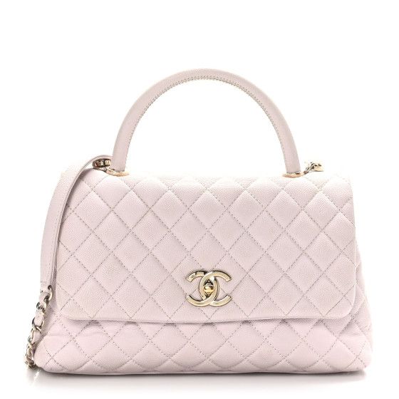 Caviar Quilted Small Coco Handle Flap Lilas Lilac | FASHIONPHILE (US)