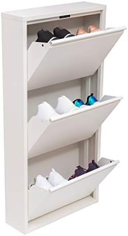Mabel Home Modern Shoe Cabinet, Shoe Rack Storage Organizer, (White) (3 &4 Tier) (3 Tier) | Amazon (US)