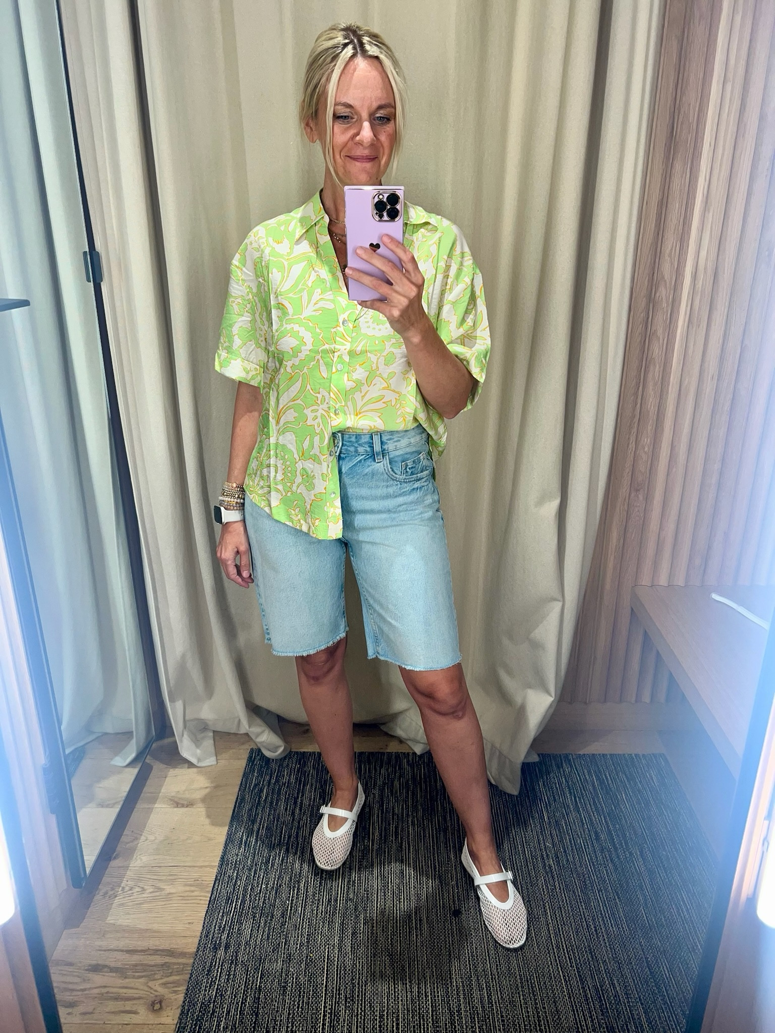 How to style denim Bermuda shorts!

#LTKStyleTip #LTKOver40 #LTKFindsUnder100