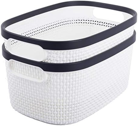 Plastic Organizer Storage Baskets with Handles Laundry Organizer Bins for Hand Soap Shampoo Condi... | Amazon (US)