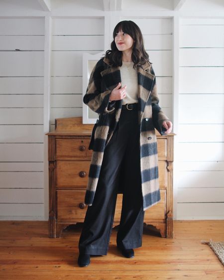 A favourite winter outfit formula from the Style Journal. 

Coat is tts for a relaxed fit. 
Cashmere crew is old, linked to latest version. 
Belt runs large I sized down to XS. 
Trouser runs tts for a relaxed fit. I’m wearing a 4 / 32” inseam. 
Boots run tts. 



#LTKworkwear #LTKSeasonal