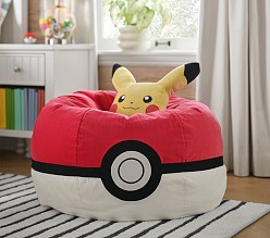 Anywhere Beanbag™, Pokémon Poké Ball Slipcover Only | Pottery Barn Kids