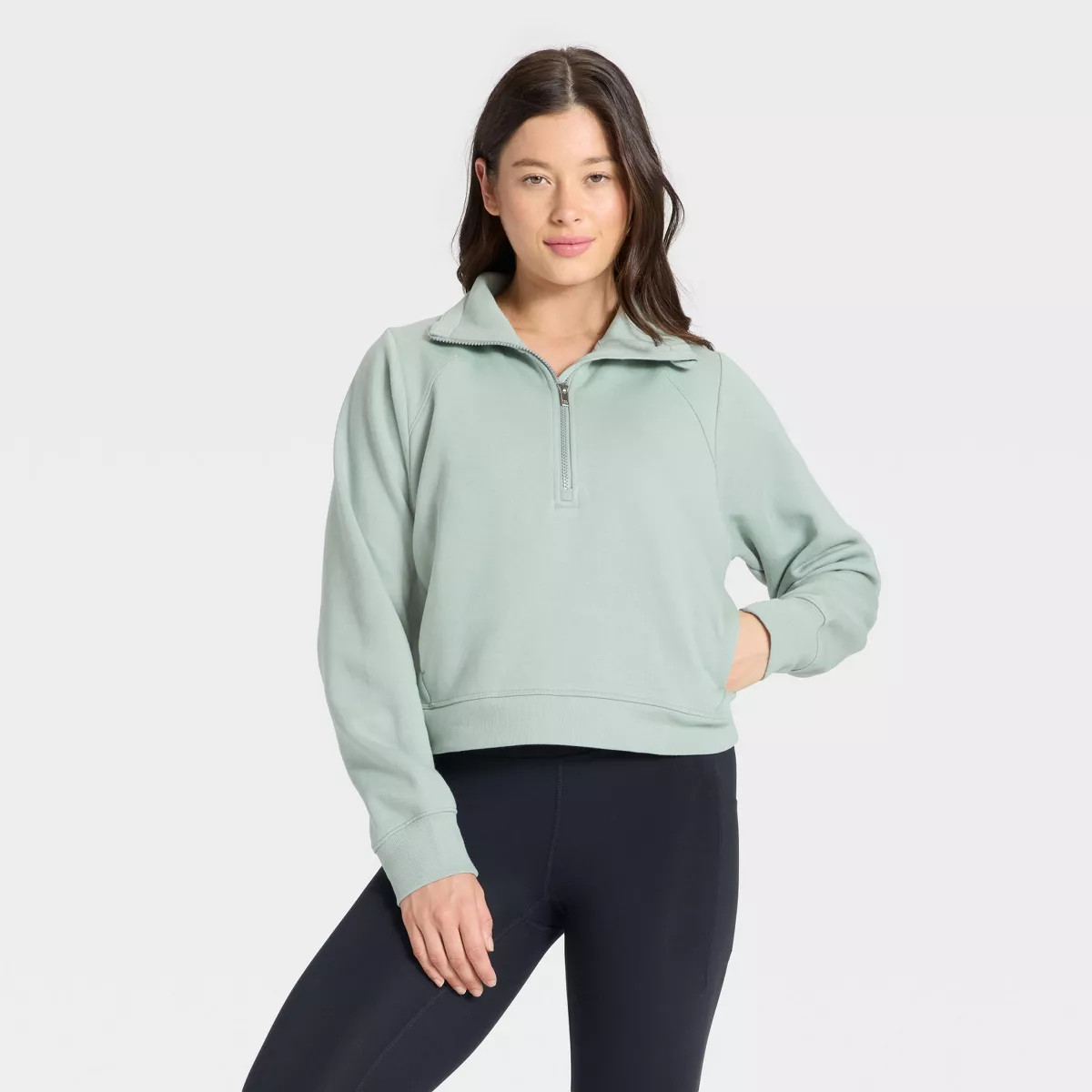 Women's Active Comfort 1/2 Zip Pullover Sweatshirt - All In Motion™ | Target