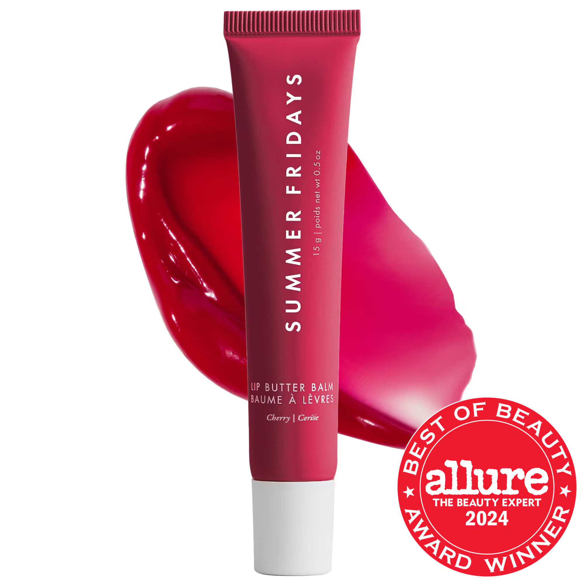 Summer Fridays Lip Butter Balm Treatment for Hydration + Nourishing Shine Cherry - sheer cherry red .5 oz / 15 g | Sephora (US)