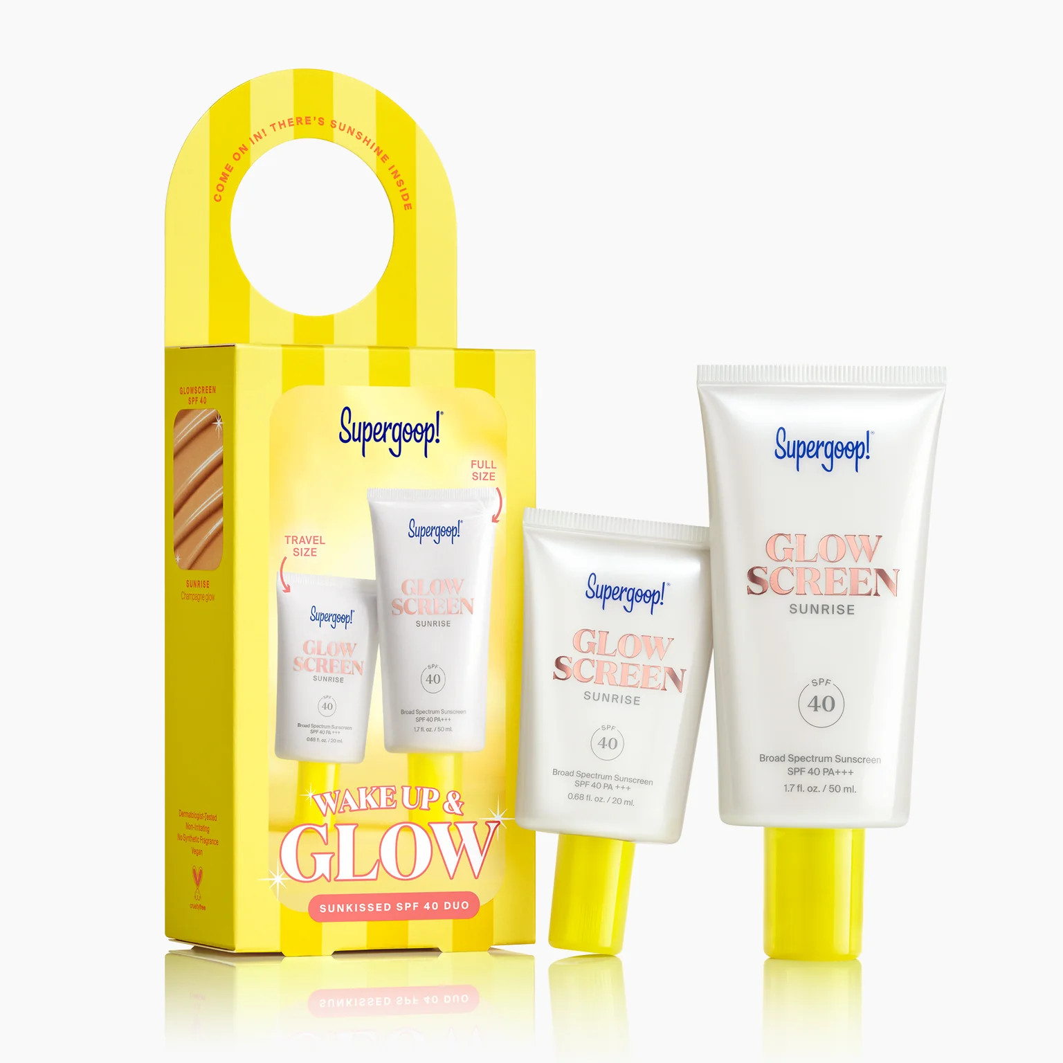 Wake Up &amp; Glow Sunkissed Duo Glowscreen SPF 40 | Supergoop