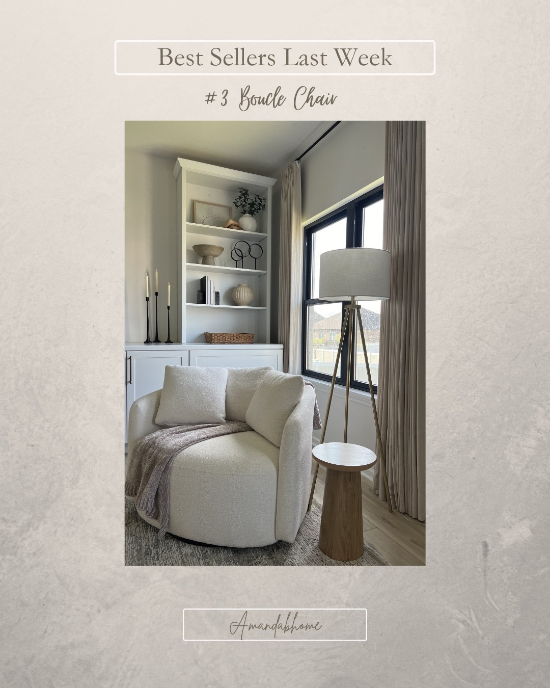 My boucle chair was a top seller last week! 🤩🙌

#LTKU #LTKHome #LTKSaleAlert