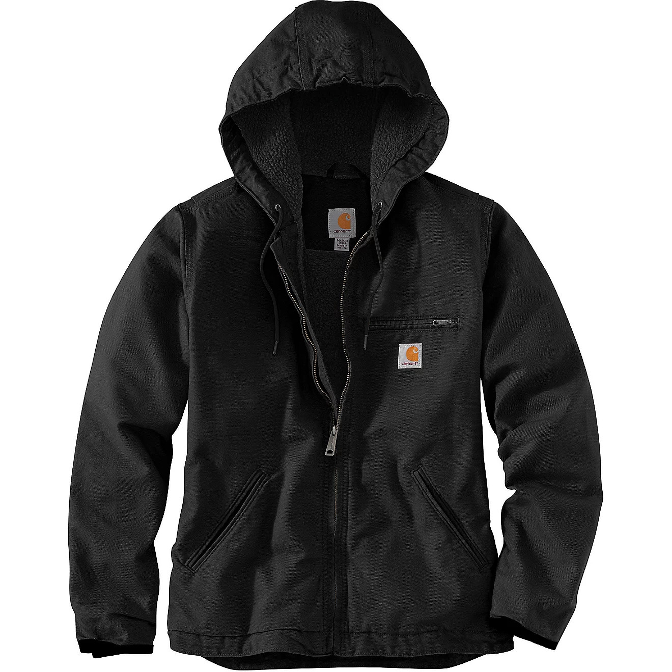 Carhartt Women's Loose Fit Washed Duck Sherpa-Lined Hooded Jacket | Academy | Academy Sports + Outdoors