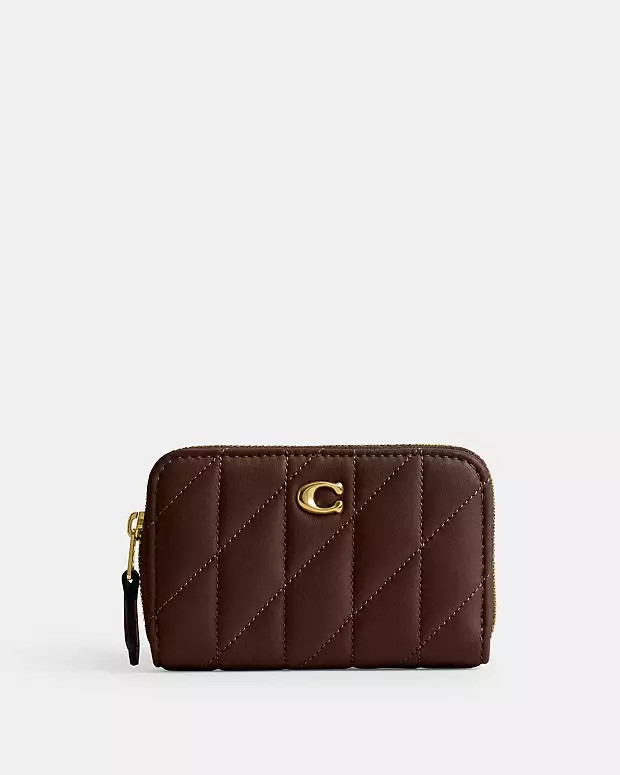 Essential Small Zip Around Card Case With Pillow Quilting | Coach (US)