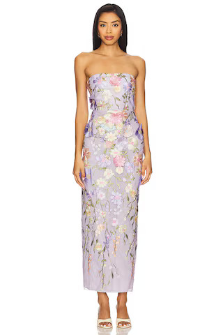 Smocked Summer Maxi Dress in Ivory & Emerald Green Magnolias | Revolve Clothing (Global)