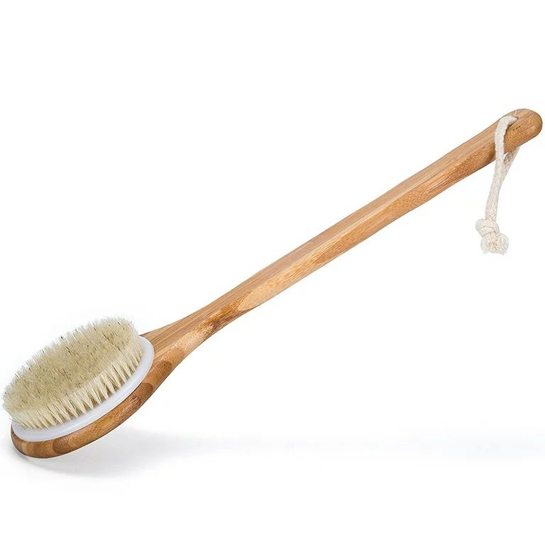 Long Wooden Handle Bath Body Brush Removable Bristle Exfoliating Dry Skin Back Scrubber Shower Cl... | Walmart (US)