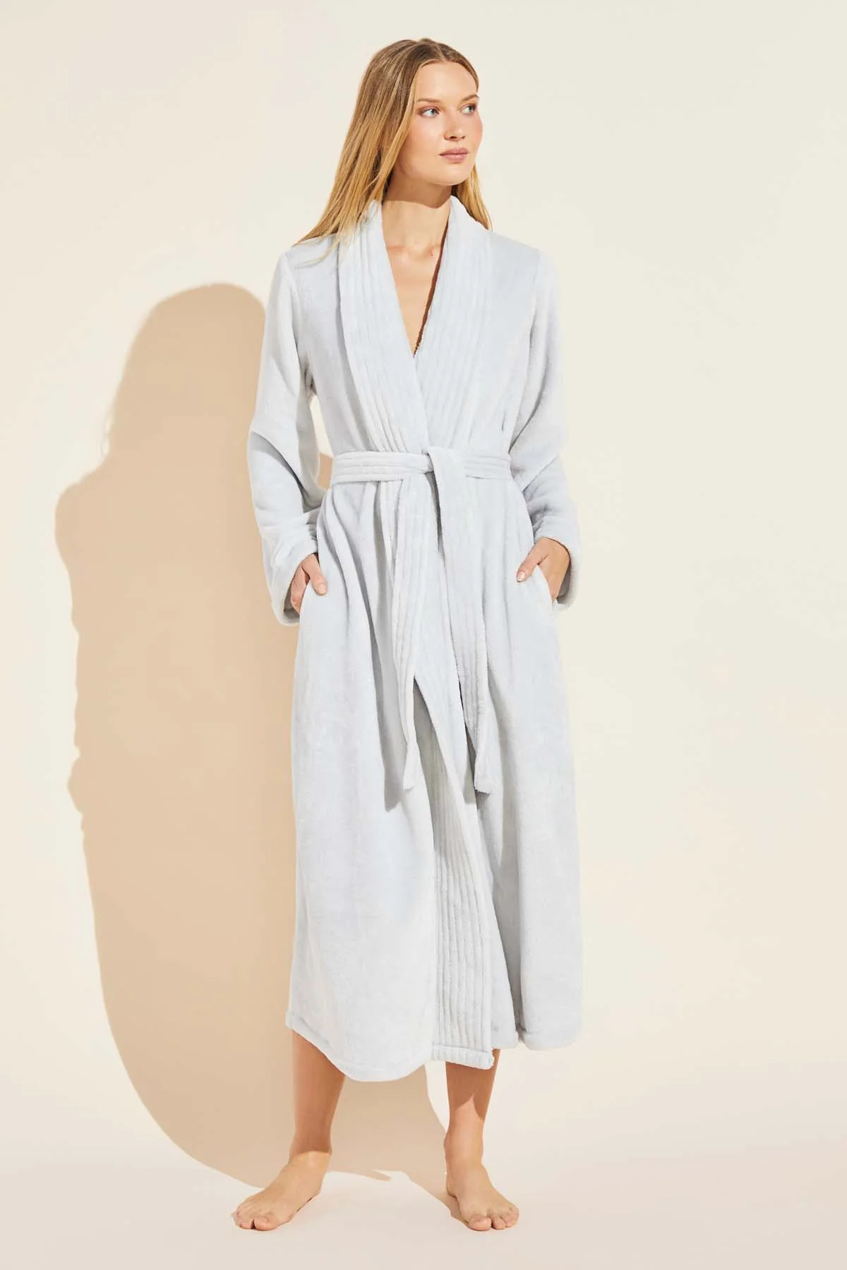 Eberjey | Extra Soft Women's Sleepwear Chalet Eco Plush Robe - Gray Dawn - Luxurious, Comfortable &  | Eberjey