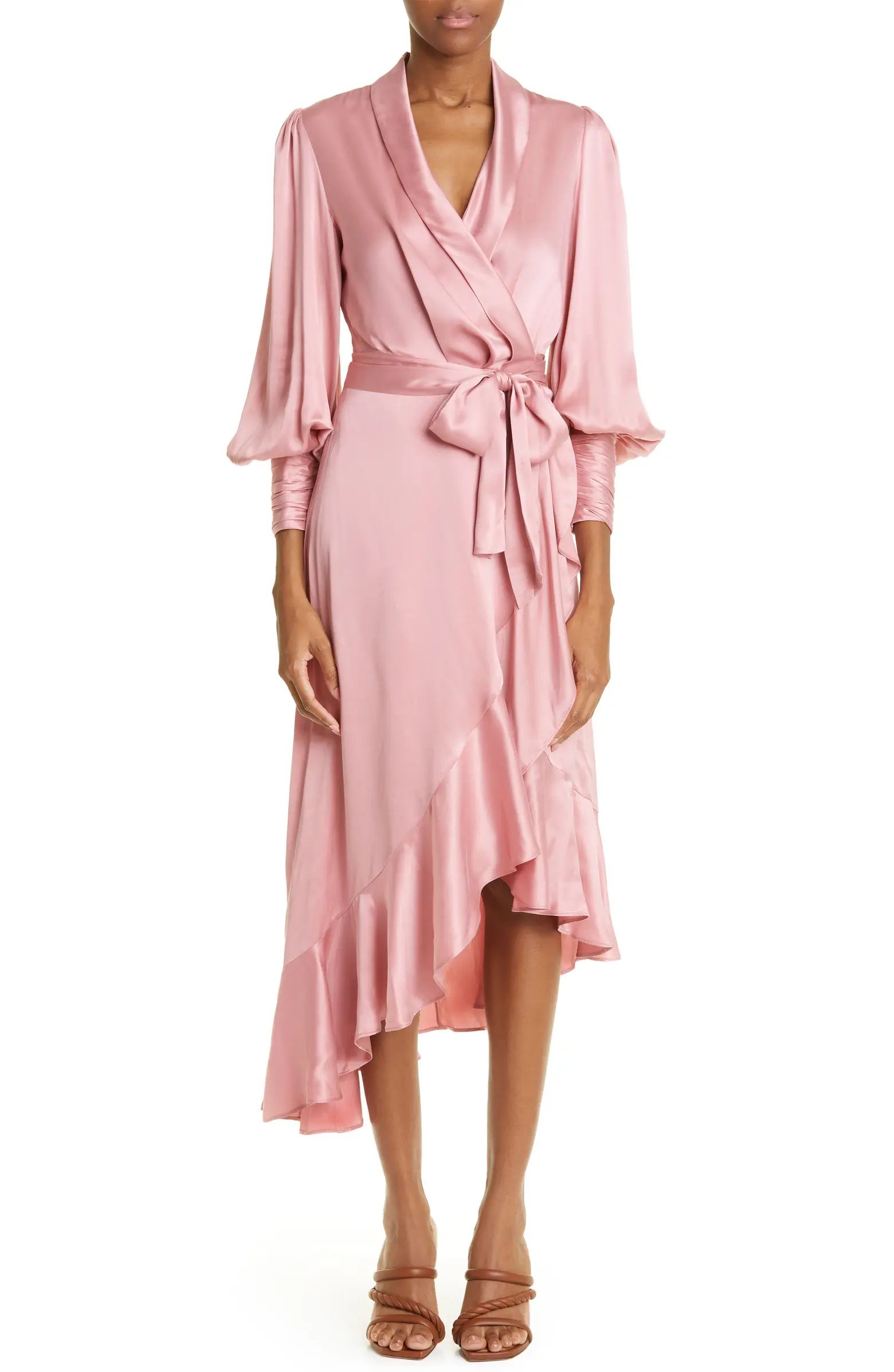 Asymmetric Silk Wrap Dress | Nordstrom