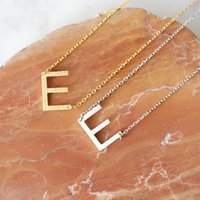 Initial Necklace, Dainty E Pendant Alphabet Bridesmaid Gift, Bithday Gift, Mothers Day Gift | Etsy (US)
