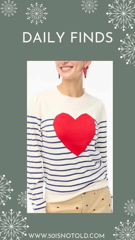 Loft Puff Sleeve Heart Sweater | Valentine’s Day Sweater | Date Night | Girls Night | Winter Outfit | Teacher Outfit | Women Over 50

#LTKworkwear #LTKSeasonal #LTKFind
