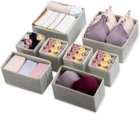 Kootek Drawer Organizer Clothes, 8 Pack in 3-Size Foldable Underwear Drawer Organizers Dresser St... | Amazon (US)