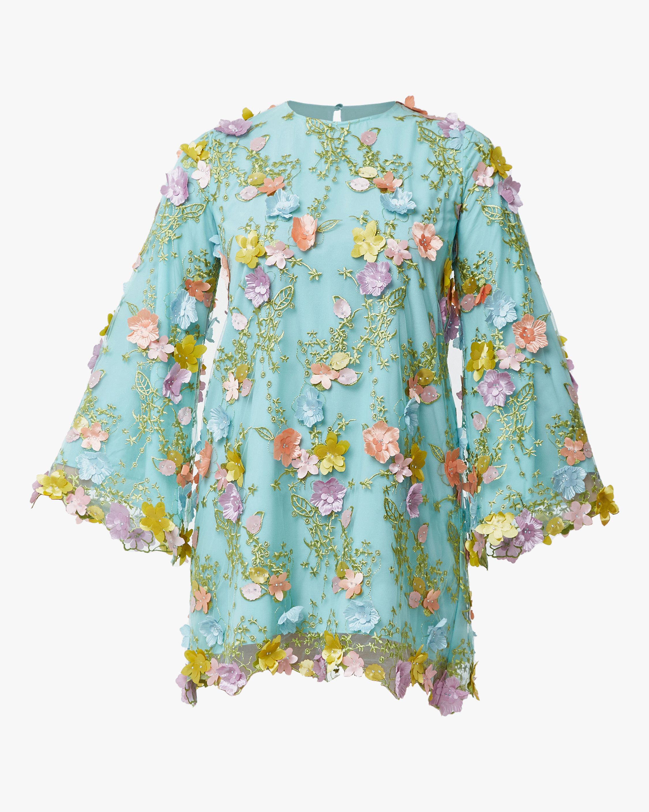 Floral 3D Lace Mini Dress | Olivela