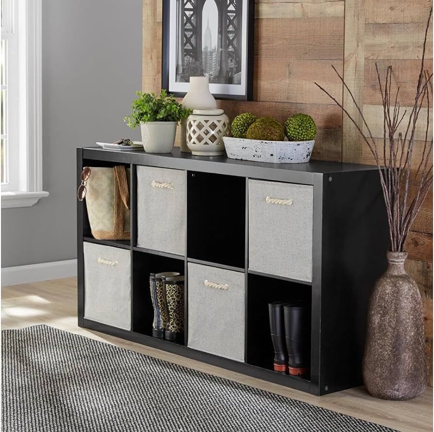 Better Homes and Gardens 8-Cube Organizer, Solid Black | Amazon (US)