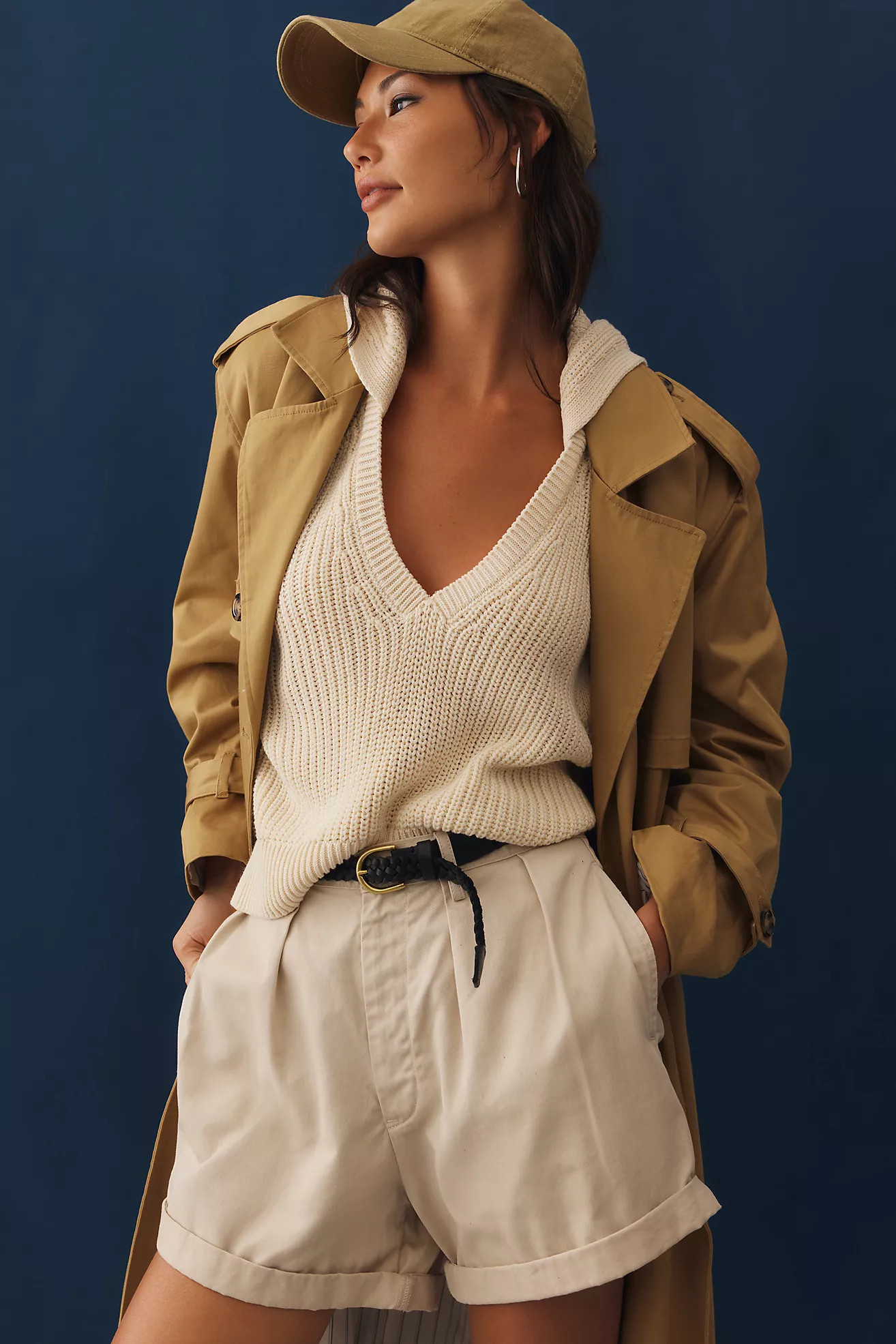 Pilcro V-Neck Hooded Sweater Vest | Anthropologie (US)