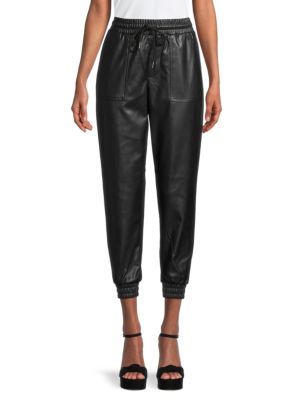 BCBGeneration ​Faux Leather Joggers on SALE | Saks OFF 5TH | Saks Fifth Avenue OFF 5TH