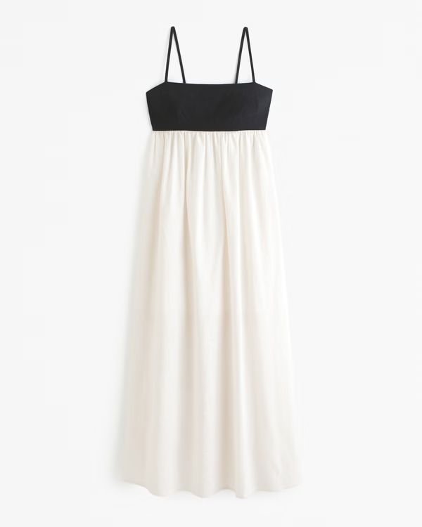Tie-Back Babydoll Maxi Dress | Abercrombie & Fitch (US)