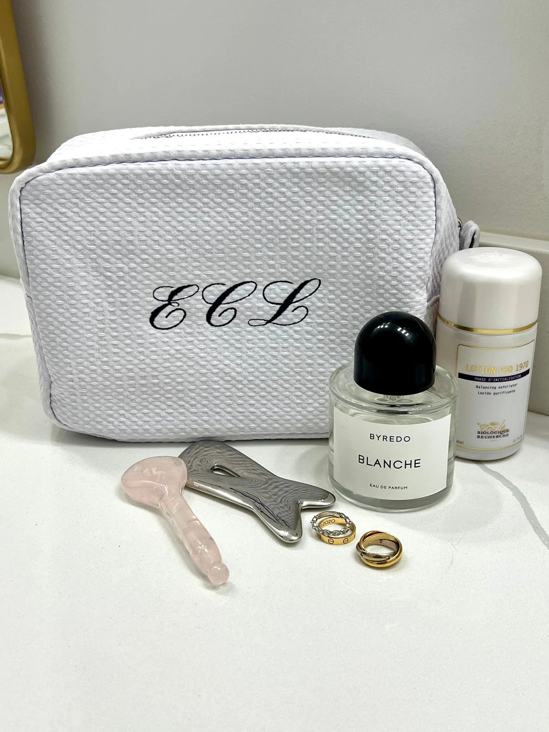 Personalized Custom Monogram Waffle Makeup Bag, Bridesmaids Gifts, Sorority, Wedding Gifts, Colle... | Etsy (US)