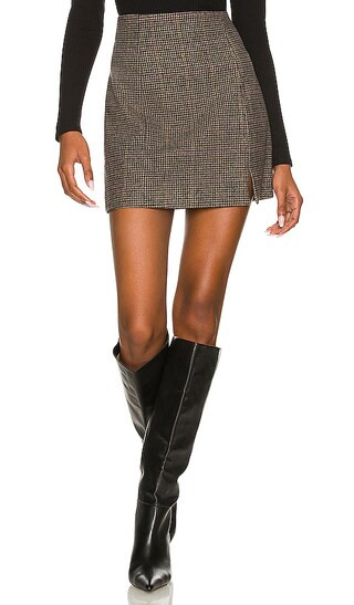 Audrey Skirt in Black & Tan Plaid | Revolve Clothing (Global)
