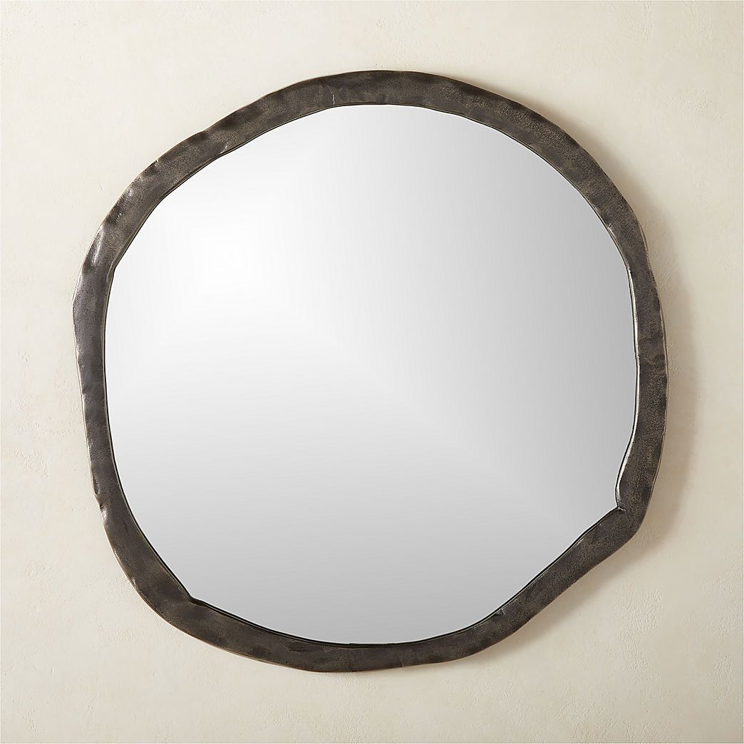 Abel Black Round Wall Mirror 34" + Reviews | CB2 | CB2