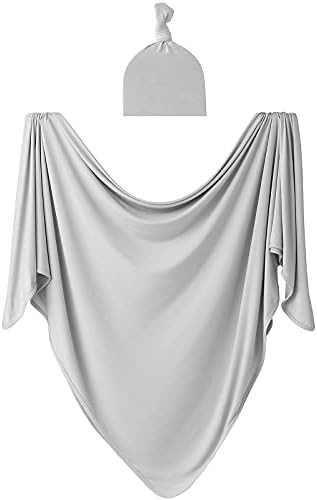 Bayceen Large Rayon Jersey Knitted Swaddle Blanket for Baby, Soft Stretchy Receiving Blanket for New | Amazon (US)