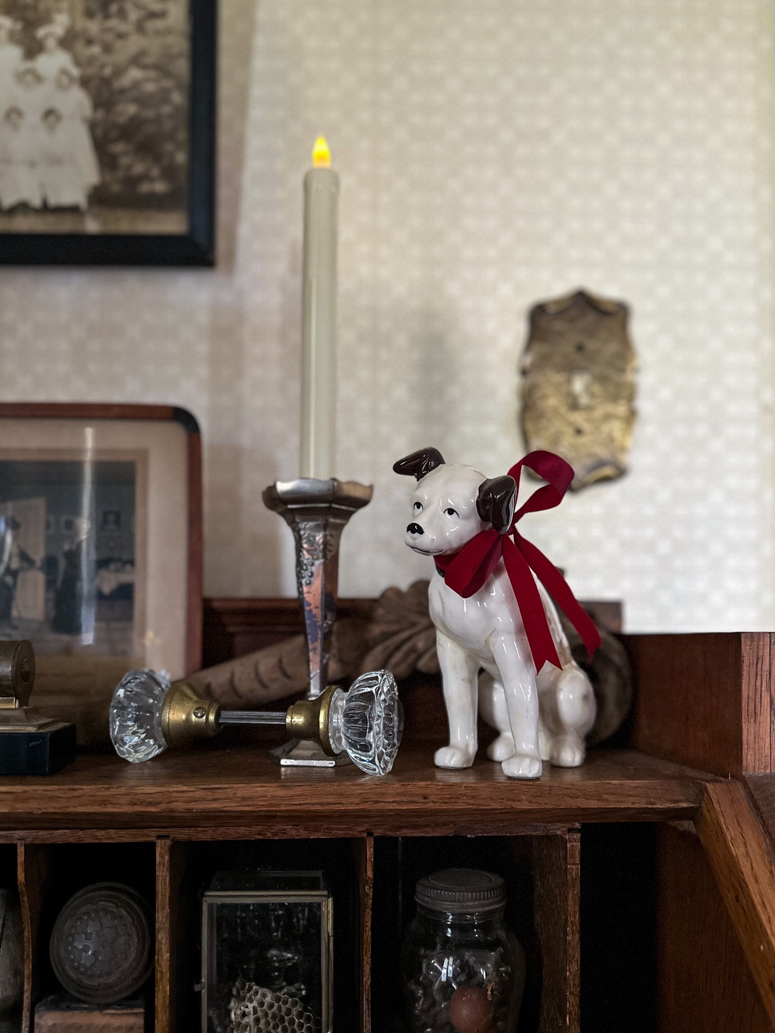 Who can resist the warm glow of candlelight? I have flameless, remote controlled candles throughout my home set on timers to go on and off at the same time each day. I love to display them in vintage candle holders and wall sconces. 

#LTKfindsunder50 #LTKhome