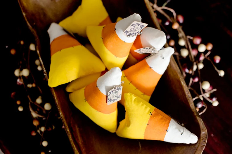 Stuffed Candy Corn Decor | Halloween decor | thanksgiving decor | candy corn | fall decor | Etsy (US)