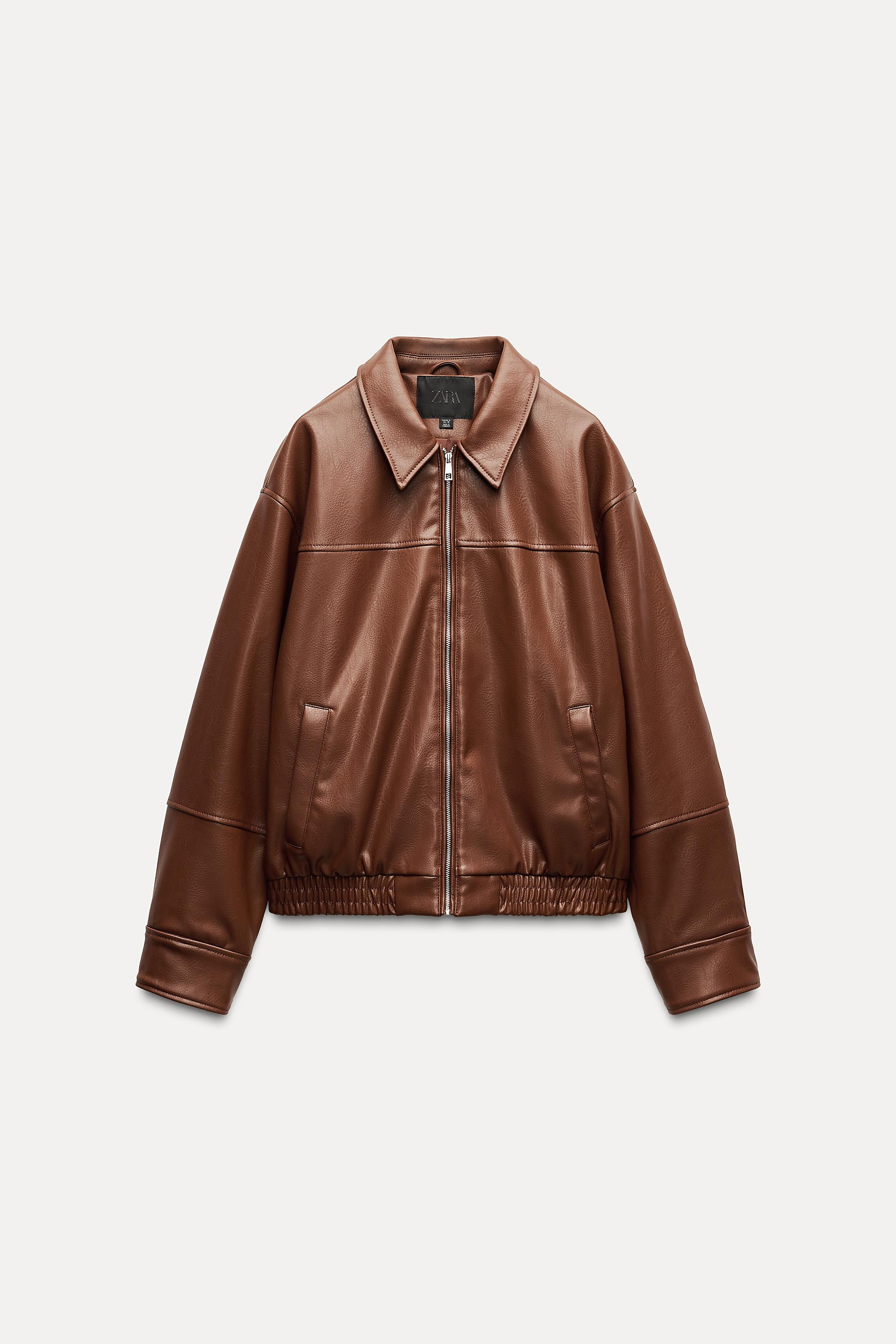 FAUX LEATHER BOMBER JACKET | Zara US